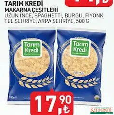TARIM KREDİ MAKARNA ÇEŞİTLERİ 500 G indirimli fiyat TARIM KREDİ MAKARNA ÇEŞİTLERİ 500 G fiyat ve kampanya bilgisi